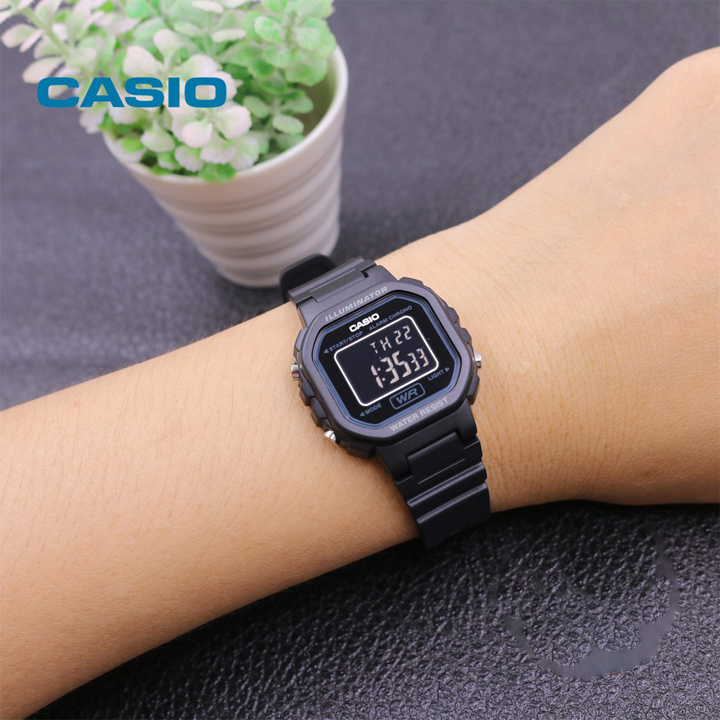 Đồng hồ nữ chính hãng Casio điện tử LA-20WH-1BDF dây cao su