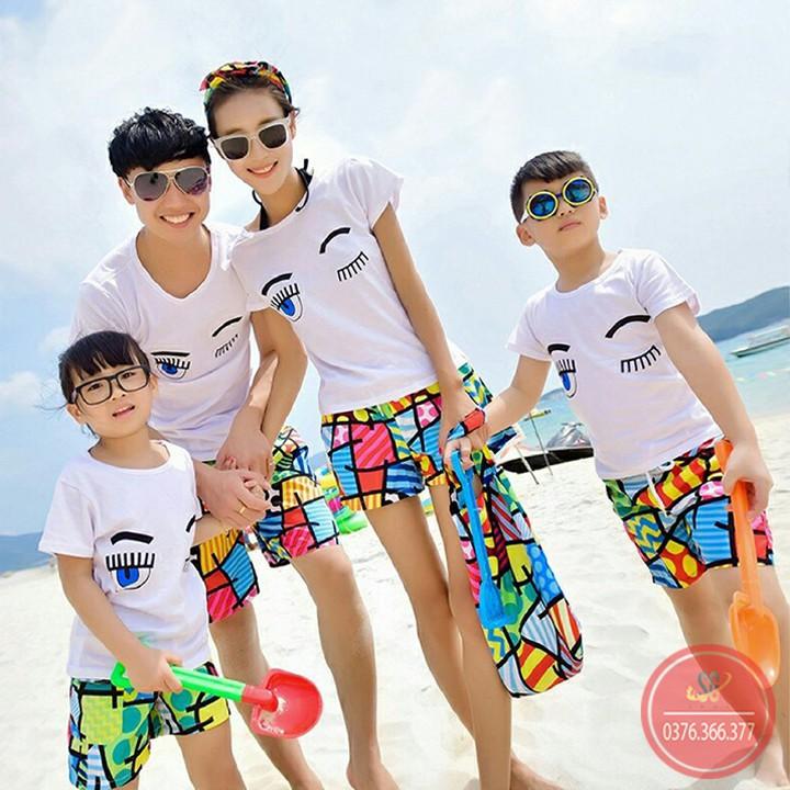 Bộ gia đình đi biển - áo và quần - đủ size DDB19