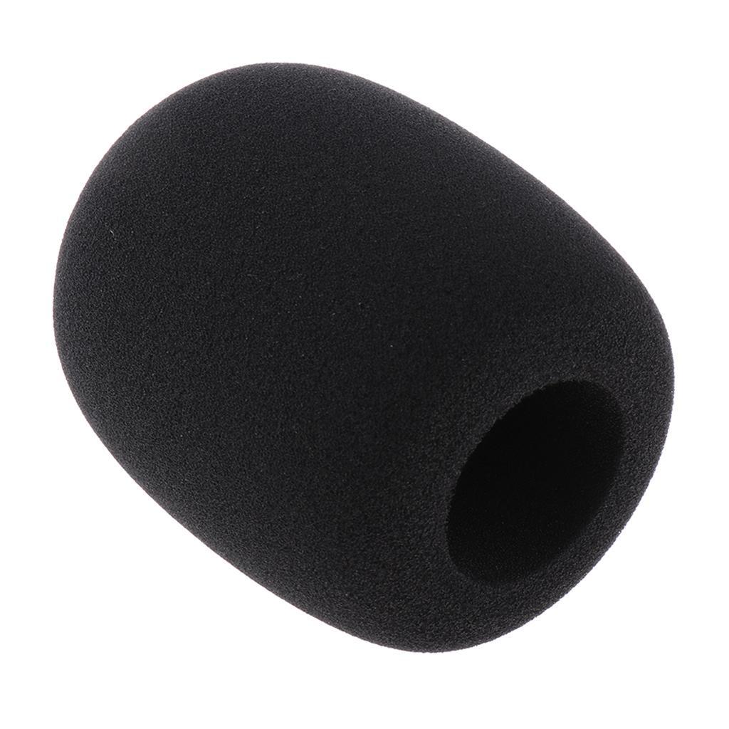 4X Large Black Microphone Foam Cover Mic Windscreen for Condenser Mic 5cm Dia