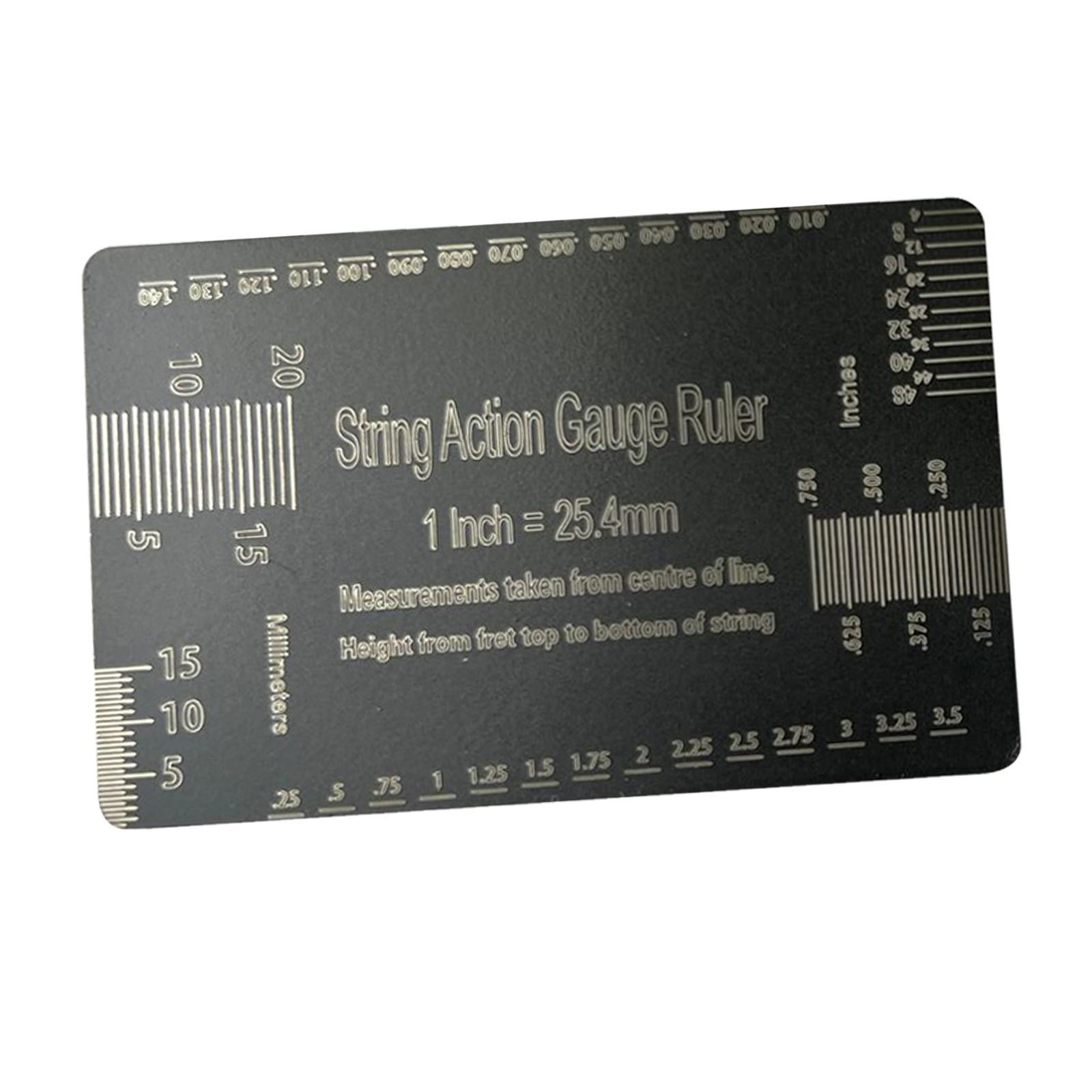String Action Gauge Ruler String Ruler for Electric Bass and Acoustic Guitar