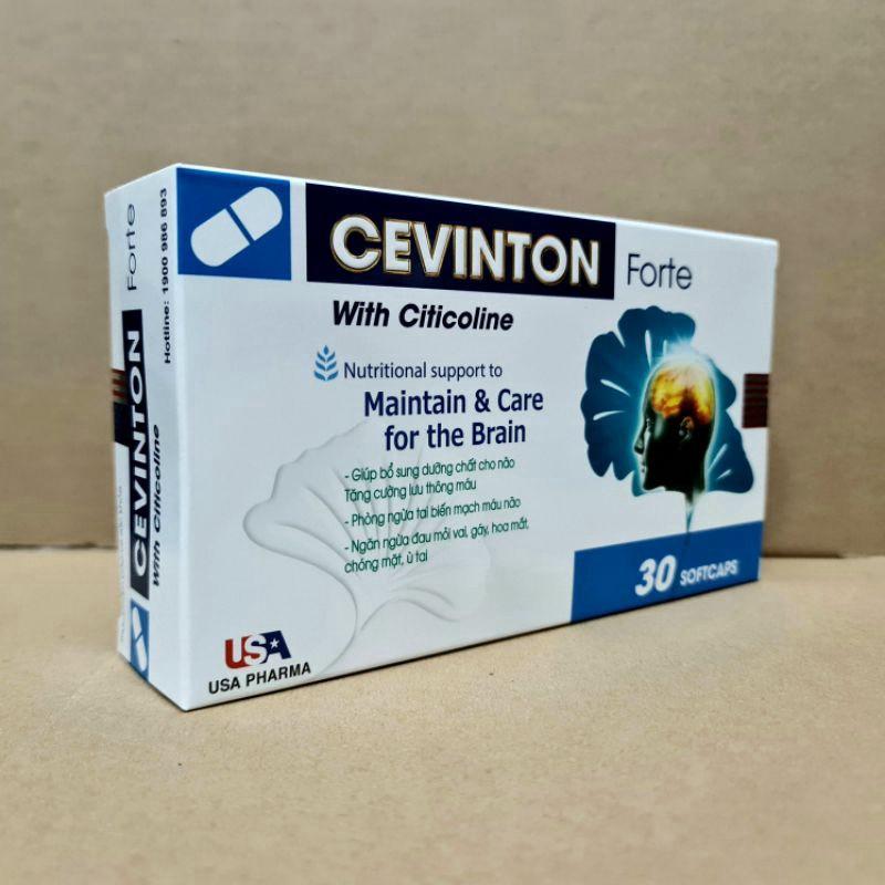 Viên uống CEVINTON Forte hoạt huyết dưỡng não, phòng ngừa tai biến, hoa mắt, chóng mặt - Hộp 30 viên