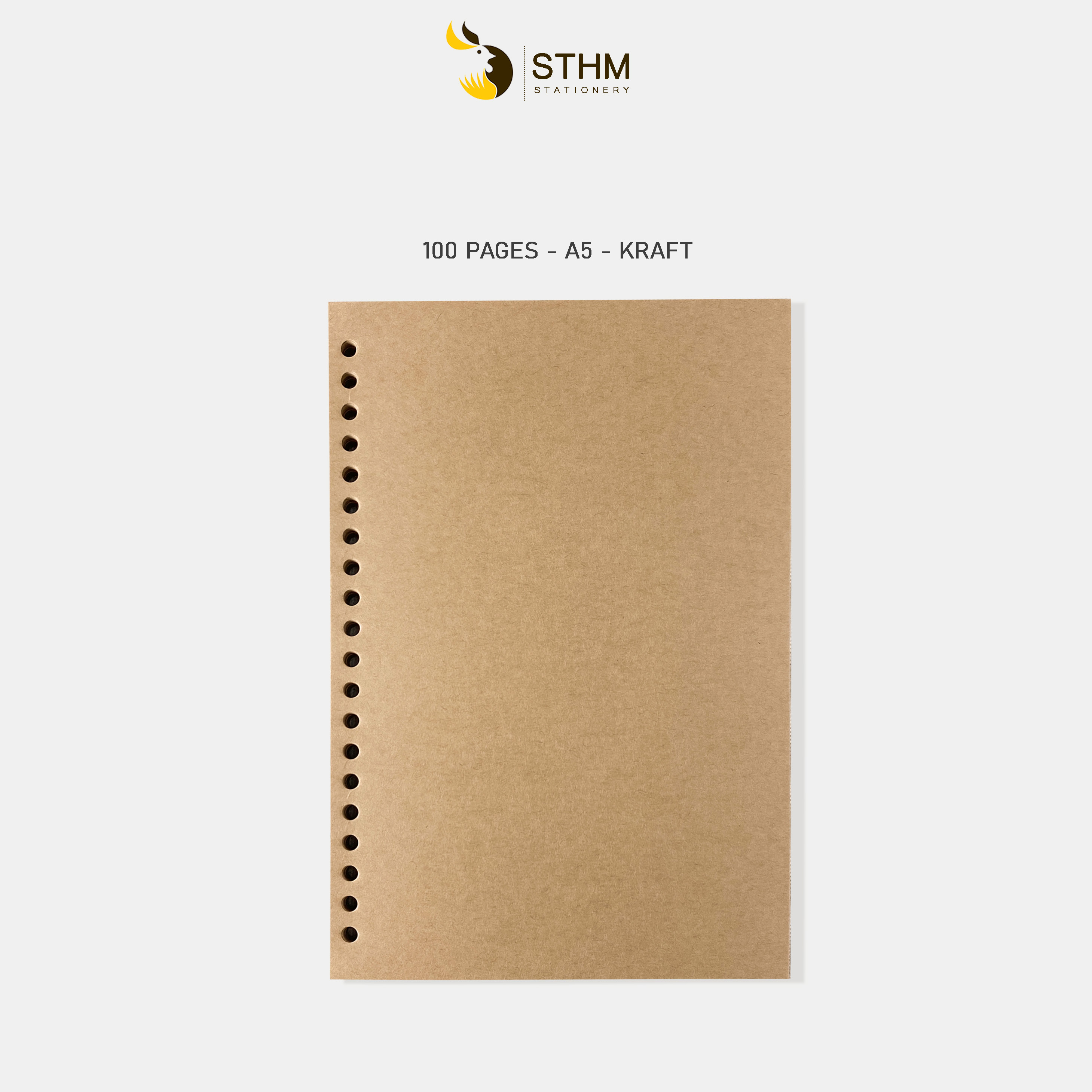 - Ruột giấy refill A5 - 20 lỗ - 50 tờ giấy kem 100gsm