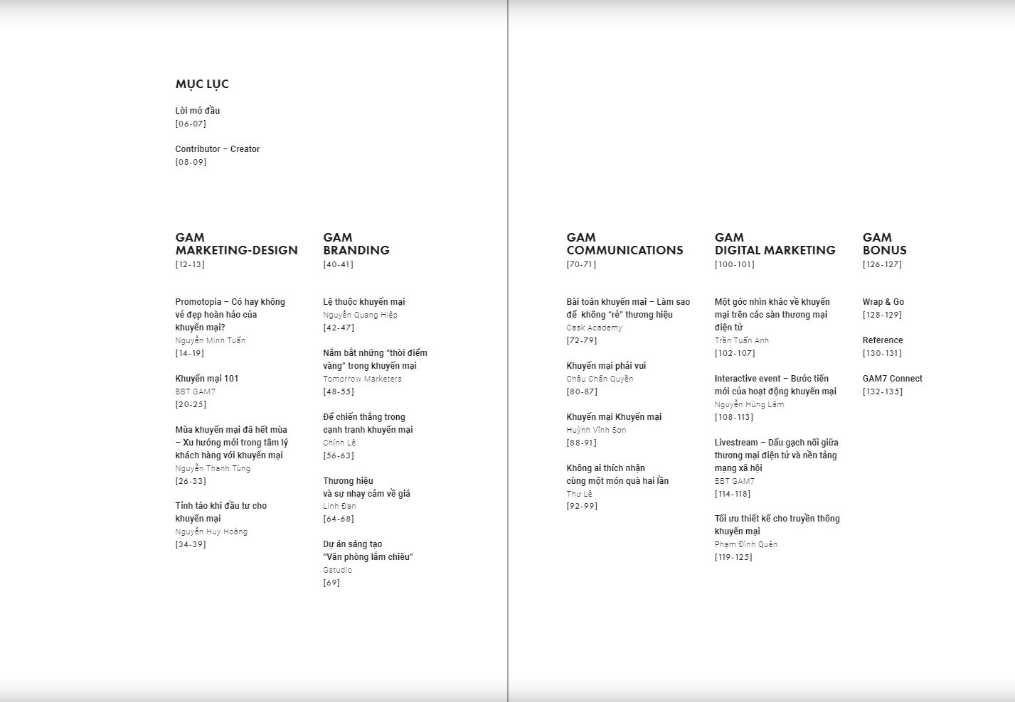 Sách GAM7 No.11 Promotion - Khuyến Mại