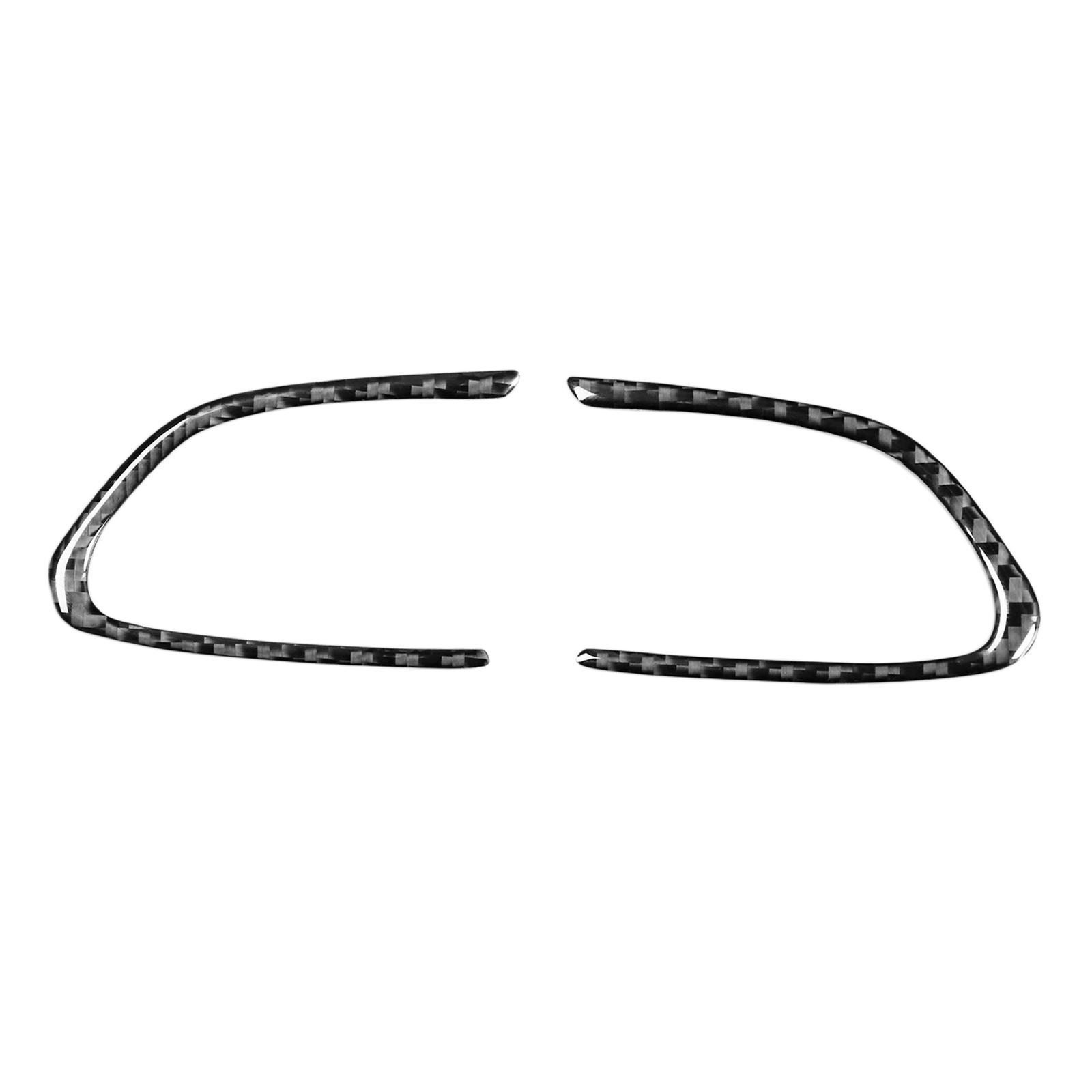 2x Carbon Fiber Steering Wheel Button Cover Trim Sticker for Q50  Black