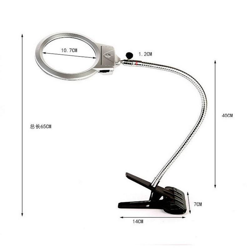 Kính lúp kẹp bàn có đèn V3 ( 2.5X - 5X )