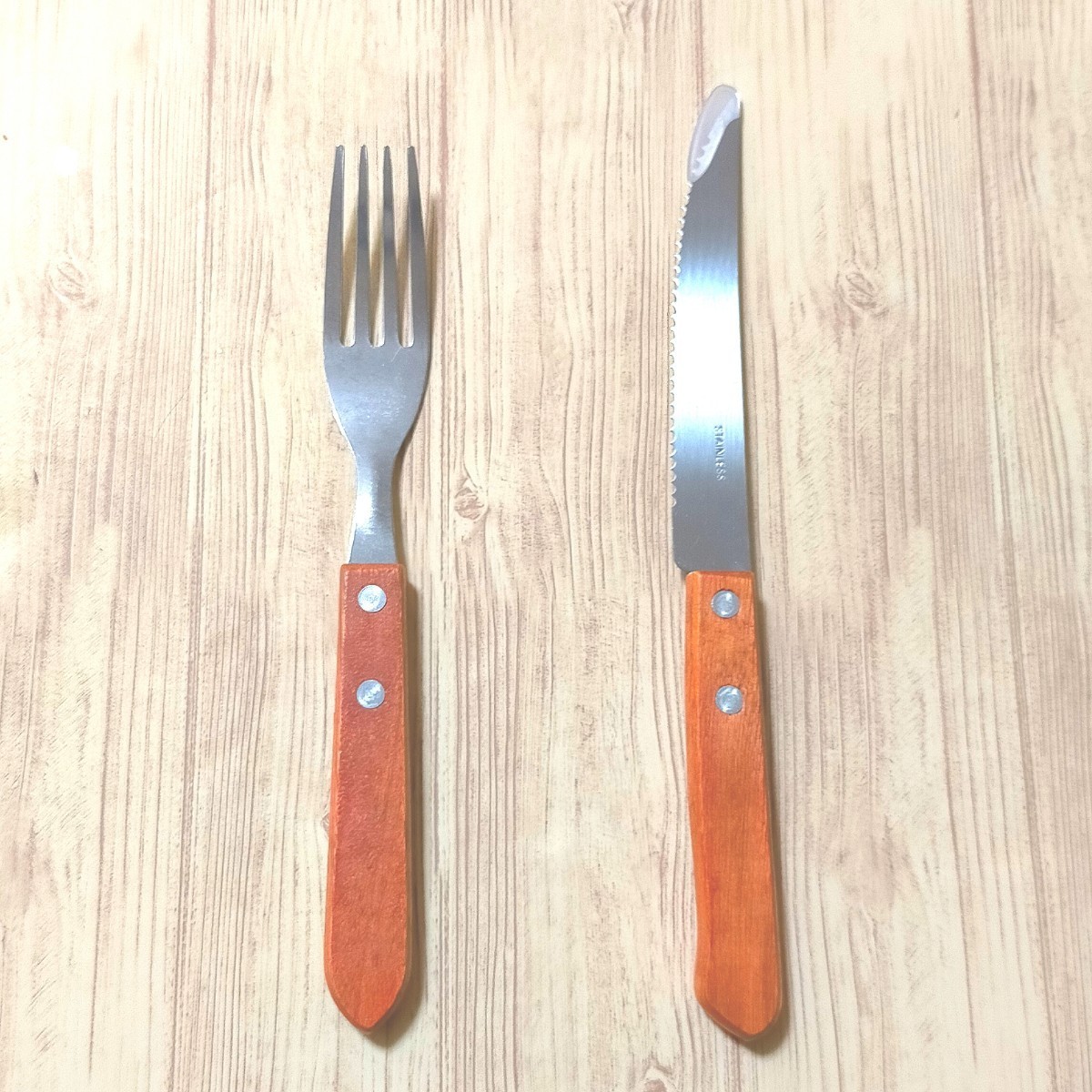 Bộ dao & nĩa inox Echo - Cán gỗ