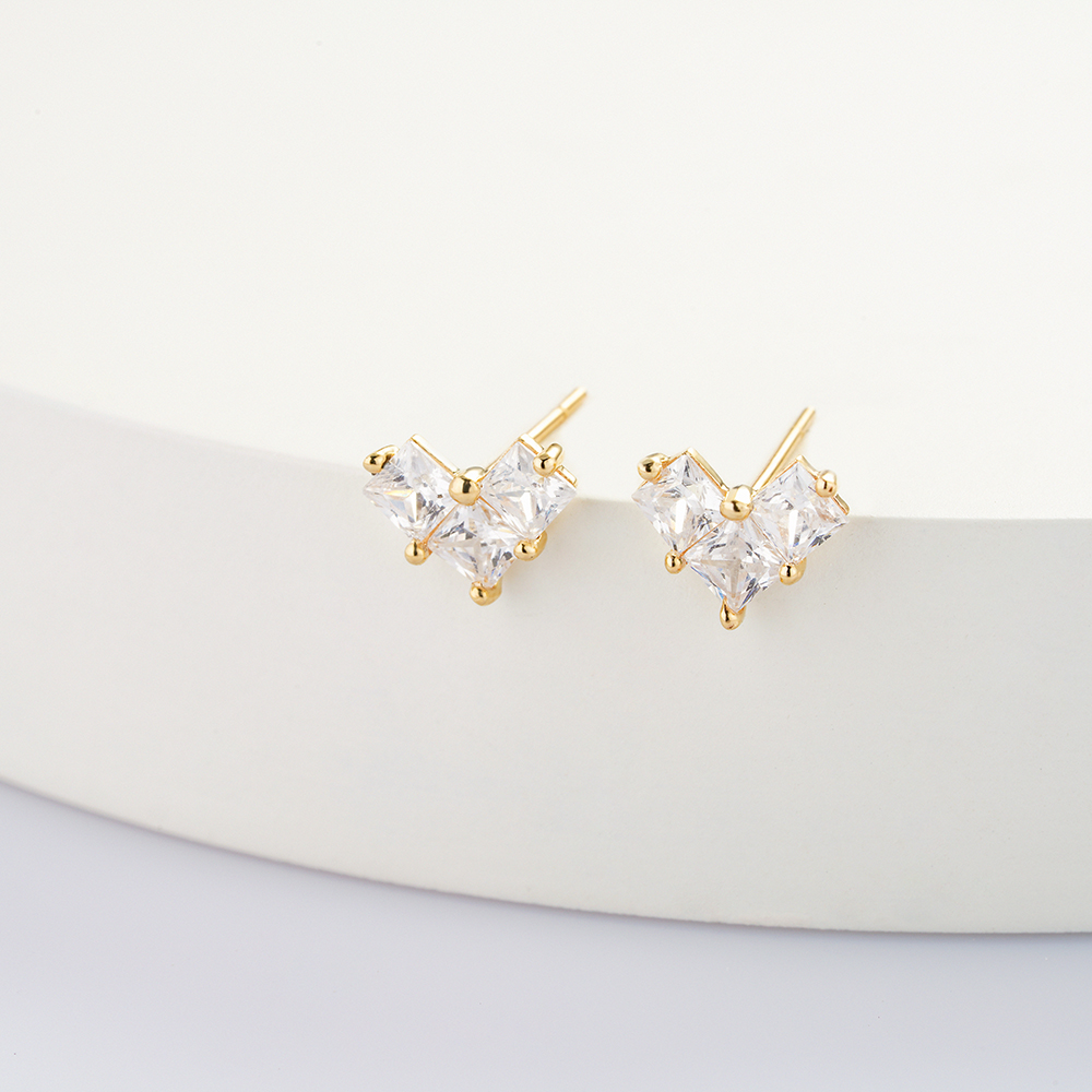 Bông Tai Nữ Vàng 14K BTAM76 Huy Thanh Jewelry