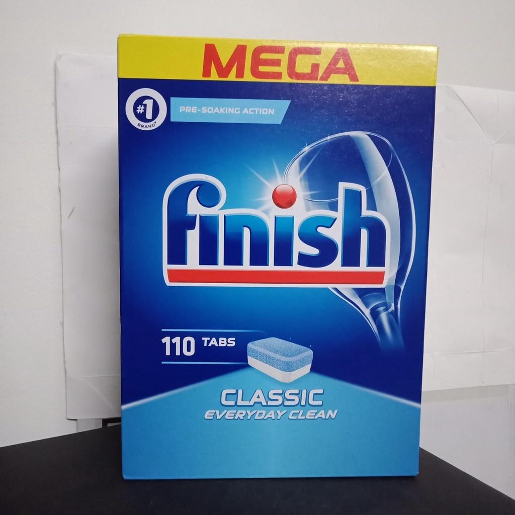 Combo 110 Viên rửa bát Finish+750ml Nước làm bóng+muối finish 1,2kg NK CHÂU ÂU
