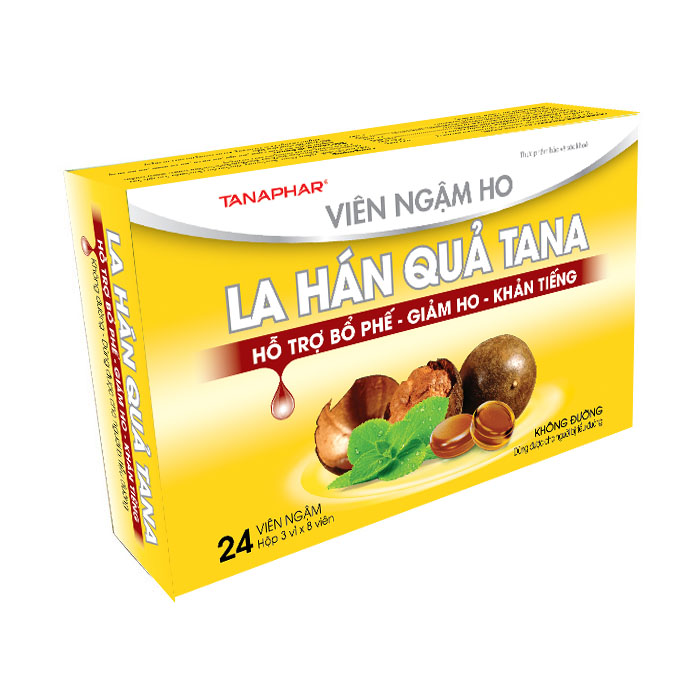 Mua Viên ngậm giảm ho - bổ phế - LA HÁN QUẢ TANA - Hộp 24 viên (mẫu mới) - KHÔNG ĐƯỜNG tại DƯỢC PHẨM CHÂU NGÂN