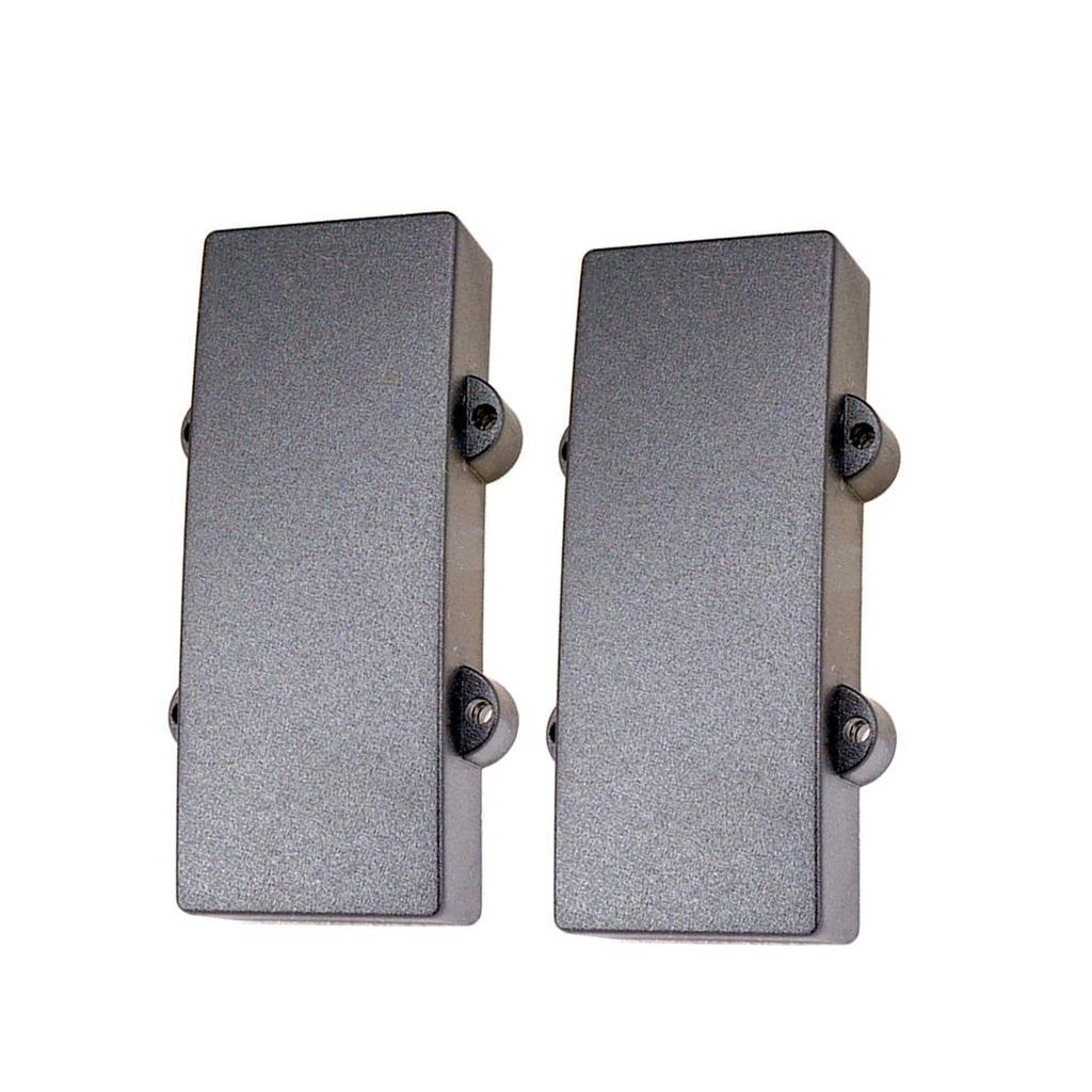 2X 2 Pieces Black Sealed Humbucker Pickup Cover for 4 String Bass Guitar