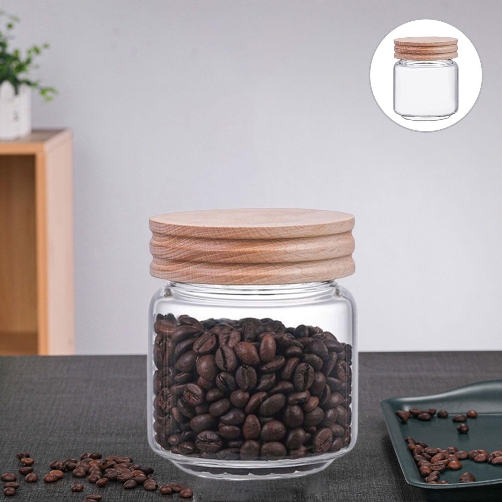 4x Glass Storage Jar Canisters Canister Decorative Cookies Cereal Sugar Rice