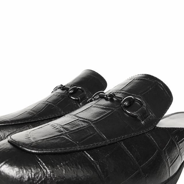 Giày sục da nam vân cá sấu size 38-43 sang trọng lịch lãm 2023