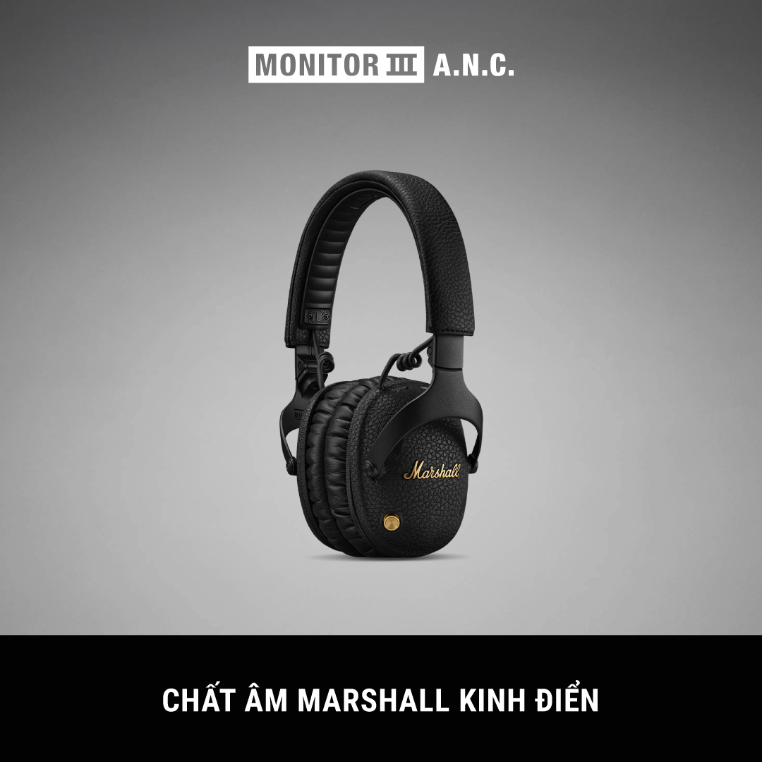 [NEW ARRIVAL] Tai nghe True wireless Marshall Monitor III A.N.C. - Hàng Chính Hãng