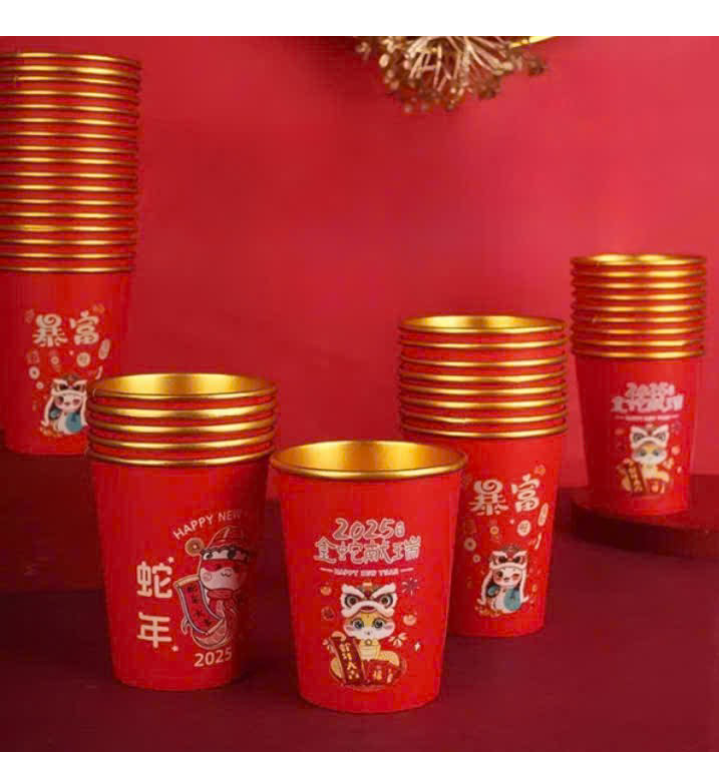 Sét 50 ly giấy dùng một lần mẫu mới chịu nhiệt tốt mẫu mã đẹp 250ml