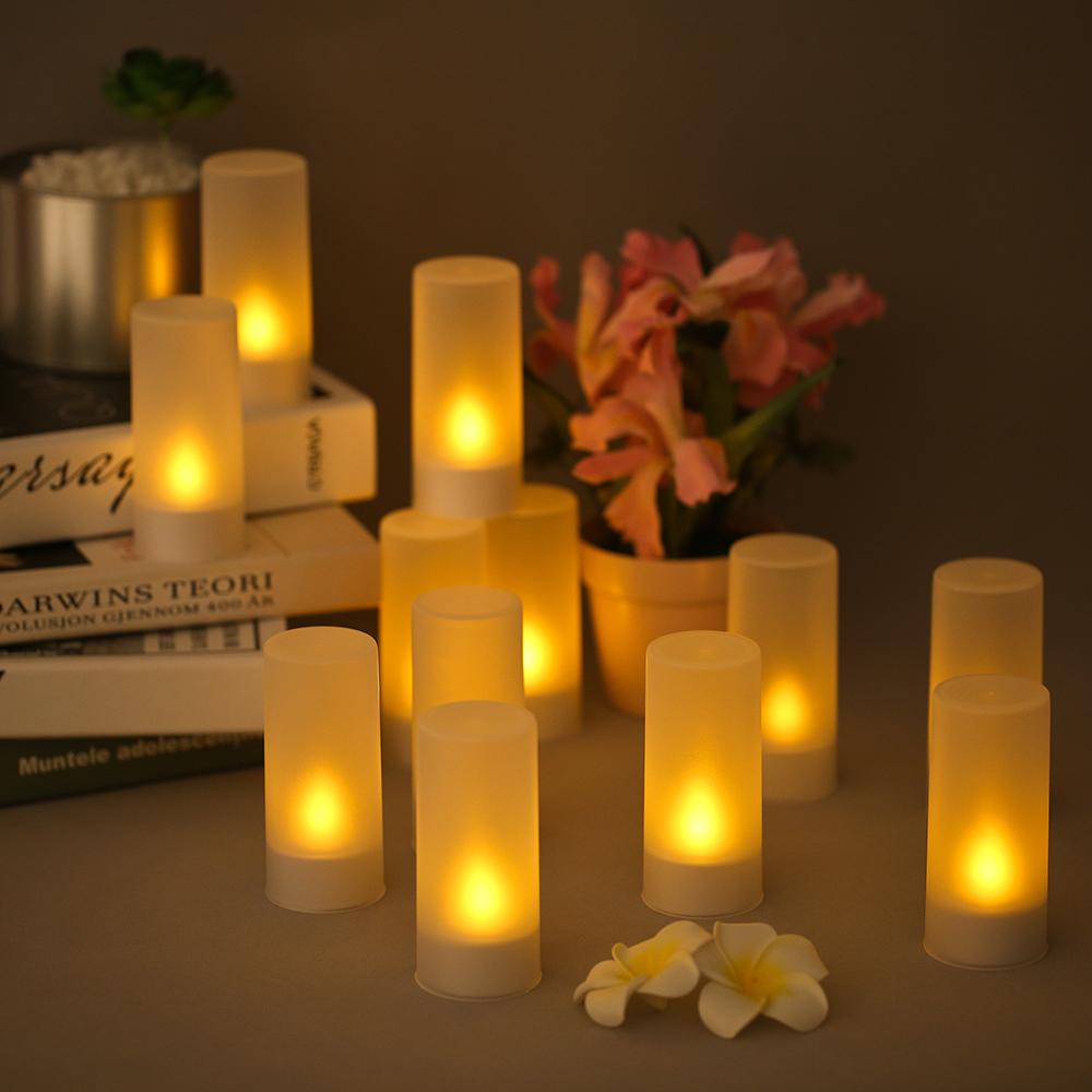 Set 12 Nến Điện Tử Sạc Điện Đèn Led