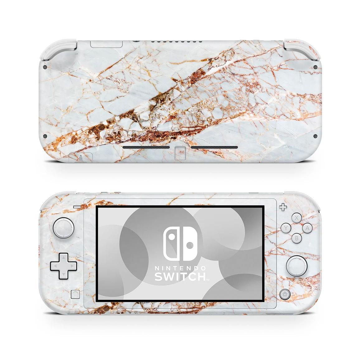 Skin decal dán Nintendo Switch Lite mẫu vân marble (dễ dán, đã cắt sẵn)