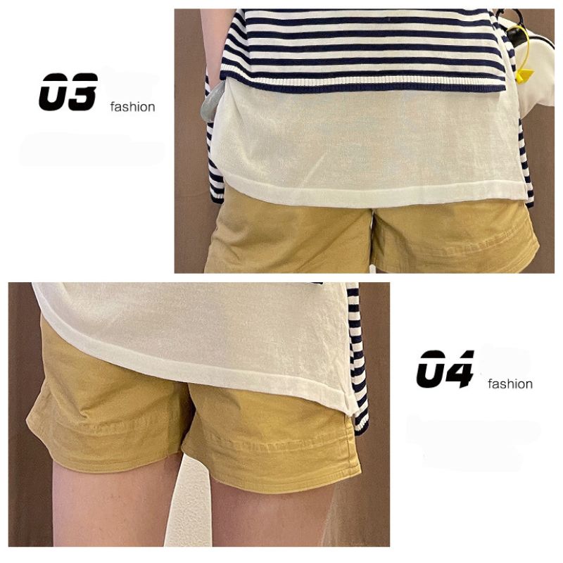 Bộ Đồ Bầu Mặc Hè Cao Cấp Áo Ngắn Tay Quần Short Có Chun Chỉnh Bụng Họa Tiết Nhẹ Nhàng