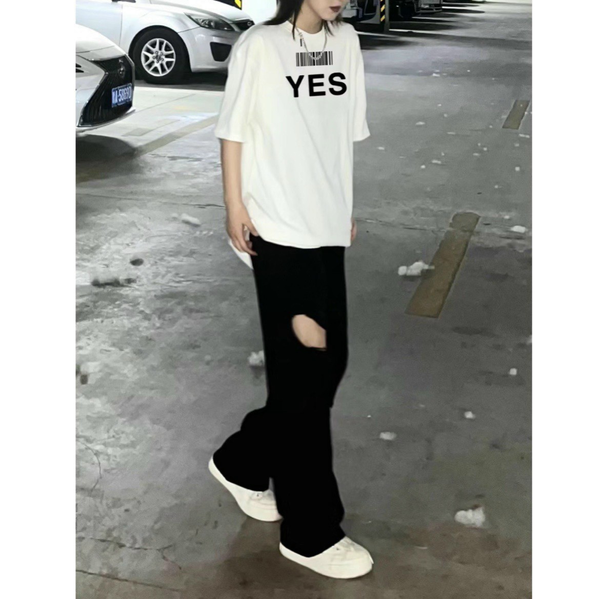 Áo phông y.e.s. n.o Chất cotton, Áo thun Unisex Yes No Ulzzang tay lỡ form rộng, Áo Phông Nữ Tay Lỡ Unisex Giấu Quần In Chữ YES NO đơn giản, Áo thun Stee YES NO CVC