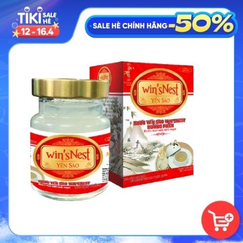 Yến sào win'sNest tổ yến 25% chưng sẵn nguyên chất ít đường (4 lọ*70ml/ Hộp) thích hợp cho mọi đối tượng và trẻ từ 3 tuổi trở lên