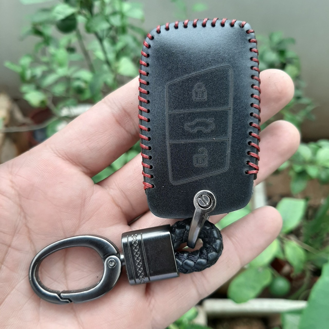 Bao da Chìa khóa Volkswagen Teramont , bảo hành 2 năm da bò thật 100