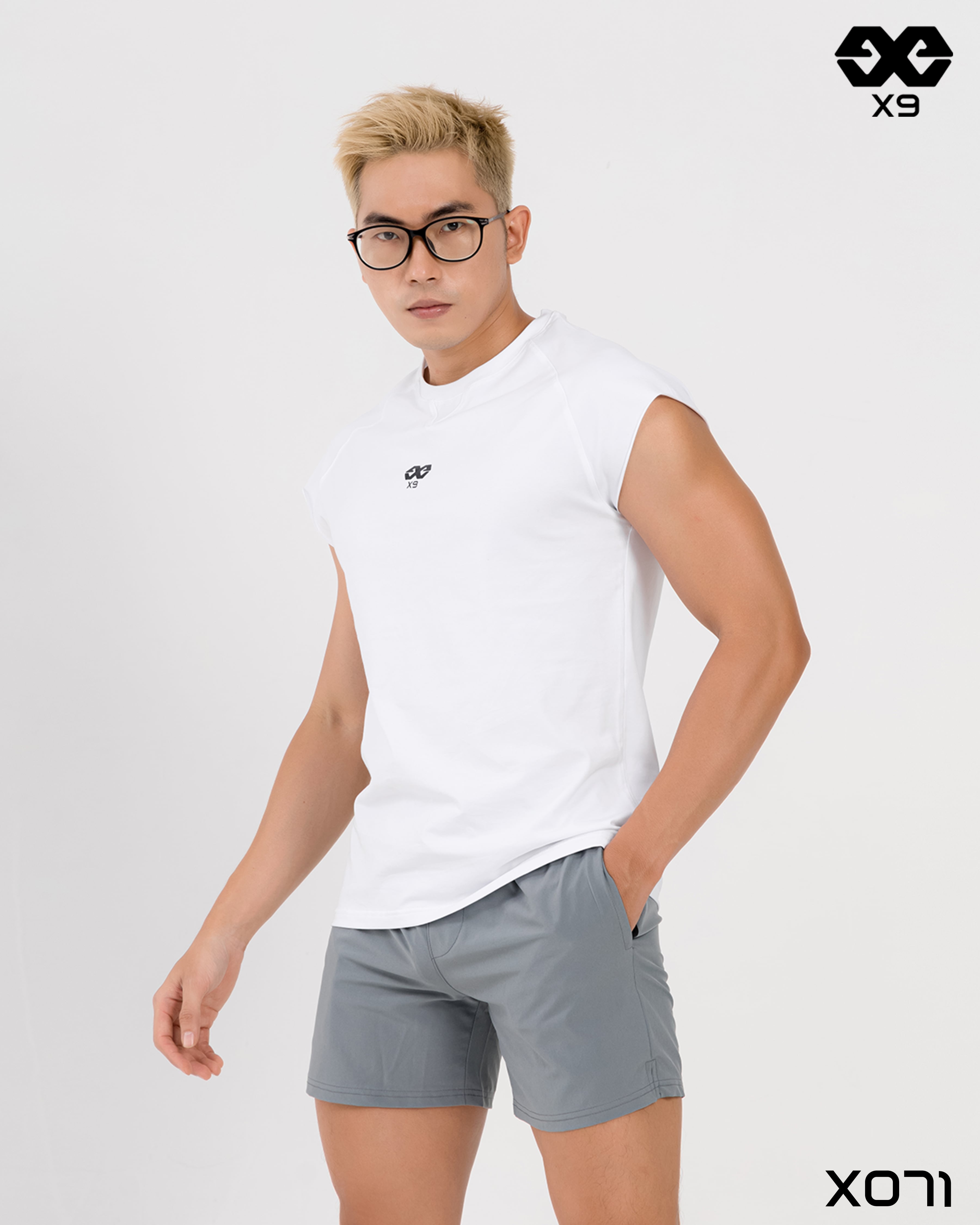 Áo Tanktop Nam Vai Rộng Form Suông Thể Thao Tập Gym Vải Cotton Cao Cấp- X071 - Sportswear