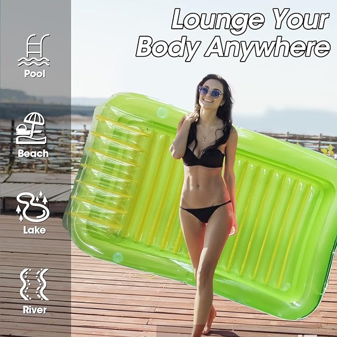 Phao Giường Bơm Hơi Có Tựa Đầu Studio Giant Pool Lounger