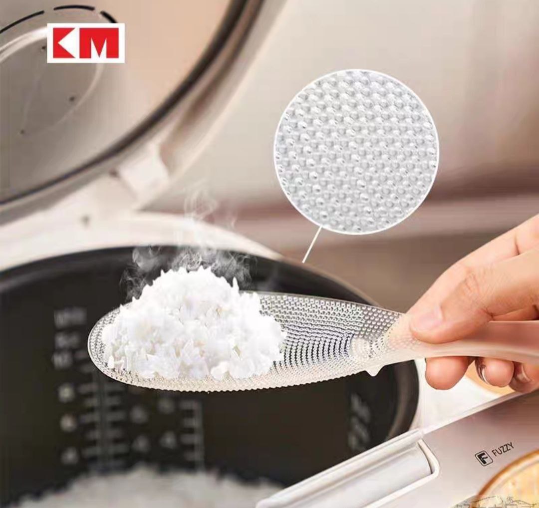 Muỗng Thìa xúc cơm chống dính nhà bếp Nhật Bản, xẻng xúc cơm, nồi cơm điện chịu nhiệt độ cao, thìa xúc cơm, lưới nhựa TPX, thìa xúc cơm màu trong suốt