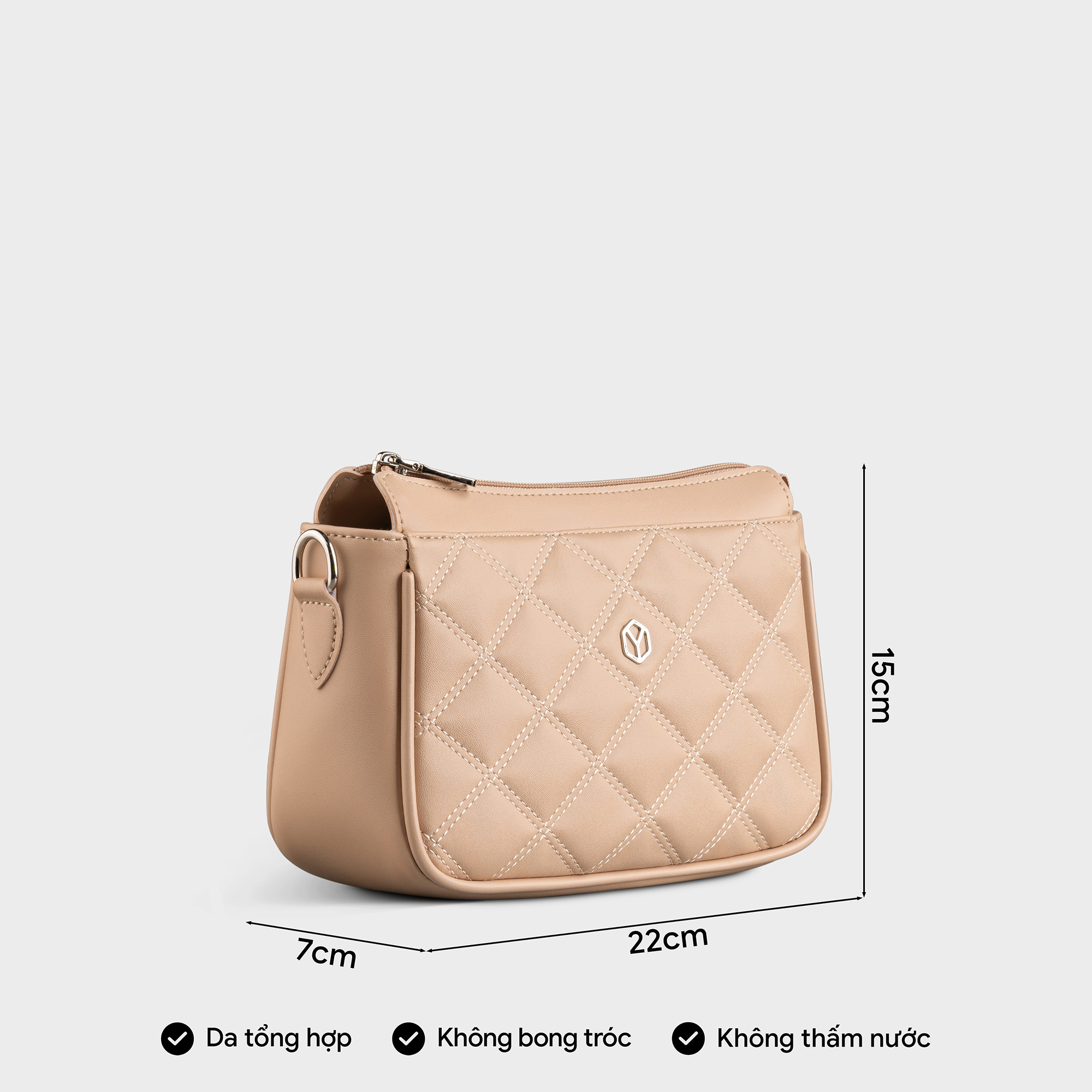 Túi Yuumy ( Thời trang nữ họa tiết trang trí size 22 - Túi đeo chéo da Seasand YN201 )