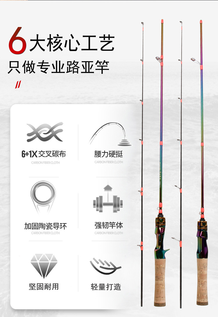 Cần câu lure 2 khúc có phần dưới titan