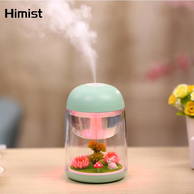 Mini Di Động Sương Tạo Ẩm Trong Suốt Micro-Phong Cảnh Không Máy Phun Sương Tạo Ẩm Không Khí Khuếch Tán Có Đèn Led Cho Gia Đình