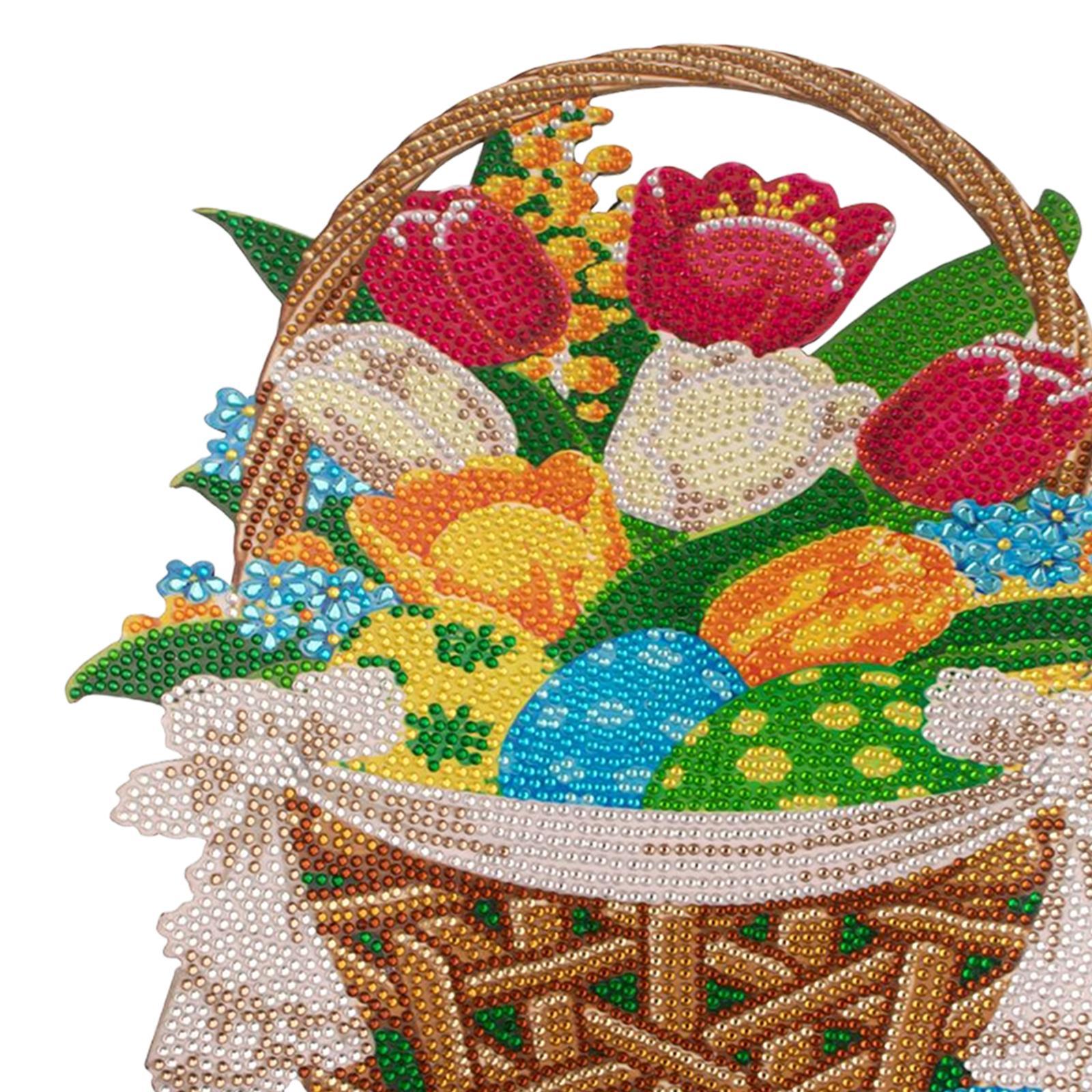 5D Wreath Ornament Diamond Drawing Flower Decor