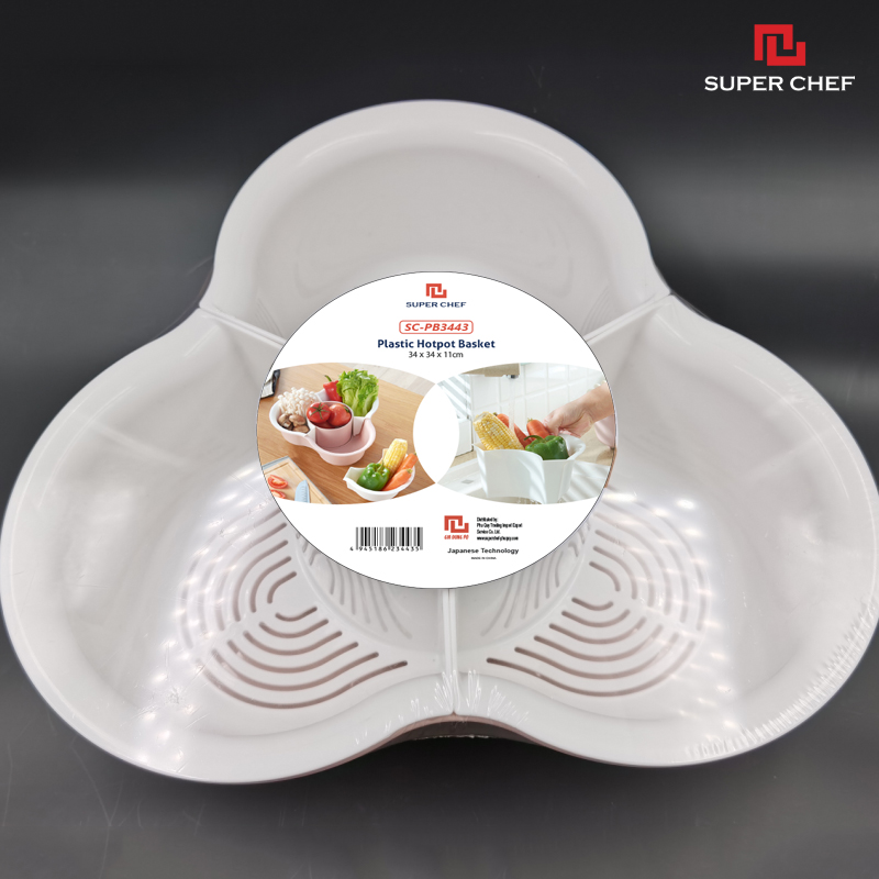 Bộ Thau Và Rổ 4 Ngăn Ăn Lẩu Super Chef Siêu Tiện Lợi, Sang Trọng