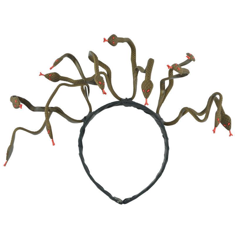 Đứng đầu trang sức với rắn Medusa Headband Women Fancy Hy Lạp mũ phụ nữ Phụ kiện trang phục Snake Queen Carnival Halloween Party