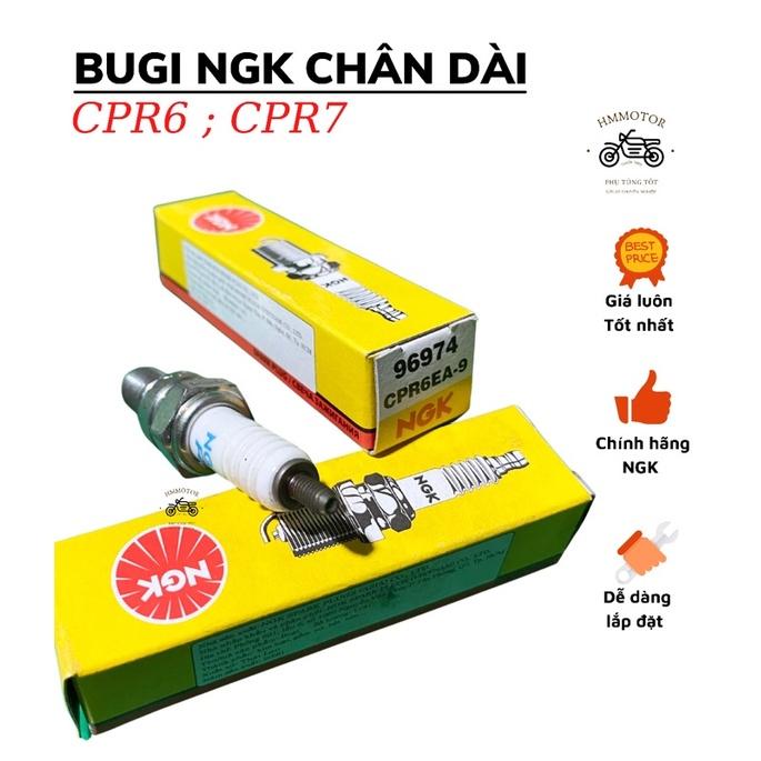 Bugi NGK chân dài CPR6 - CPR7 - BP6ES - Hàng chính hãng