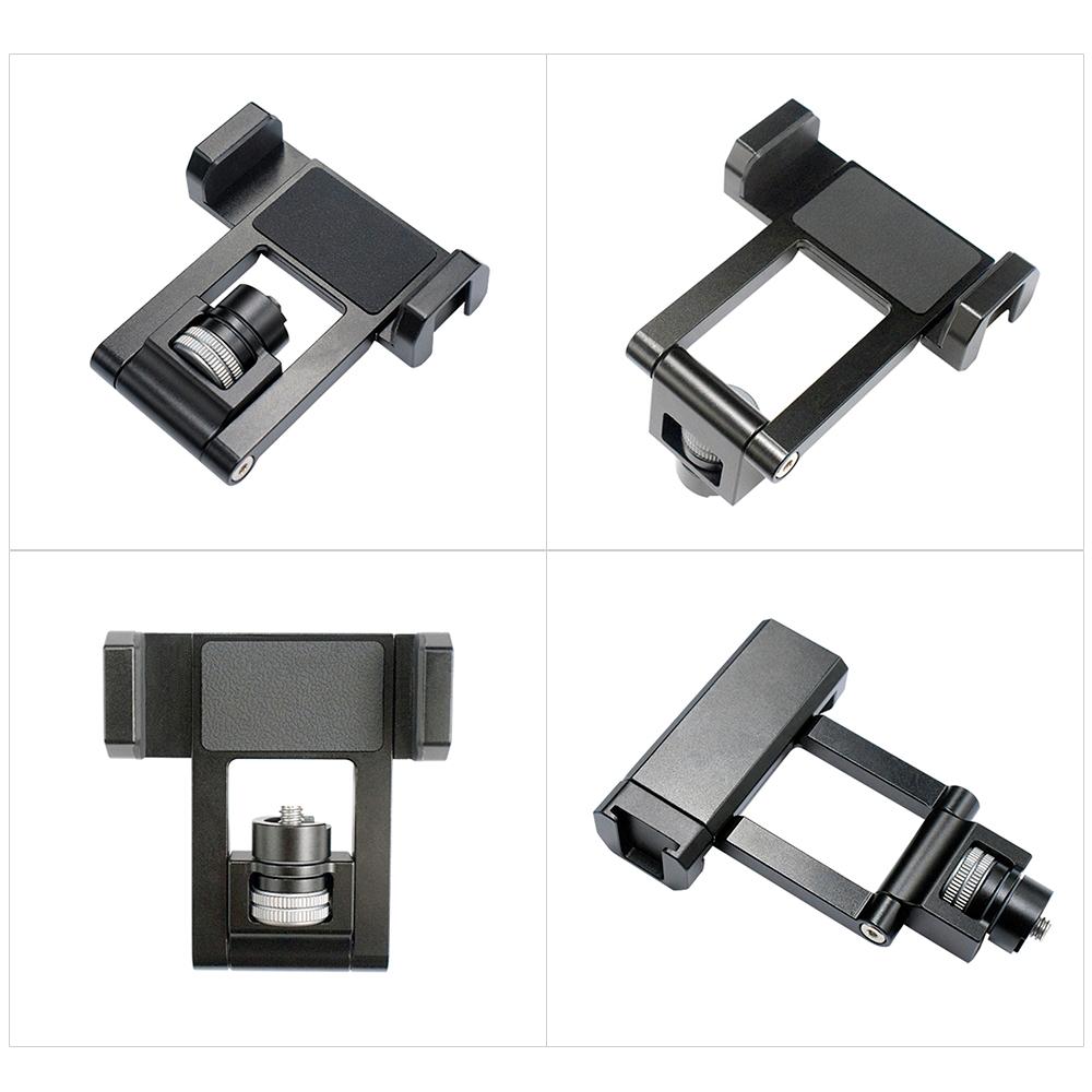 Gimbal Stabilizer Phone Holder Smartphone Clip Clamp Bracket 1/4 Inch Screw with Cold Shoe Mount Compatible with Zhiyun