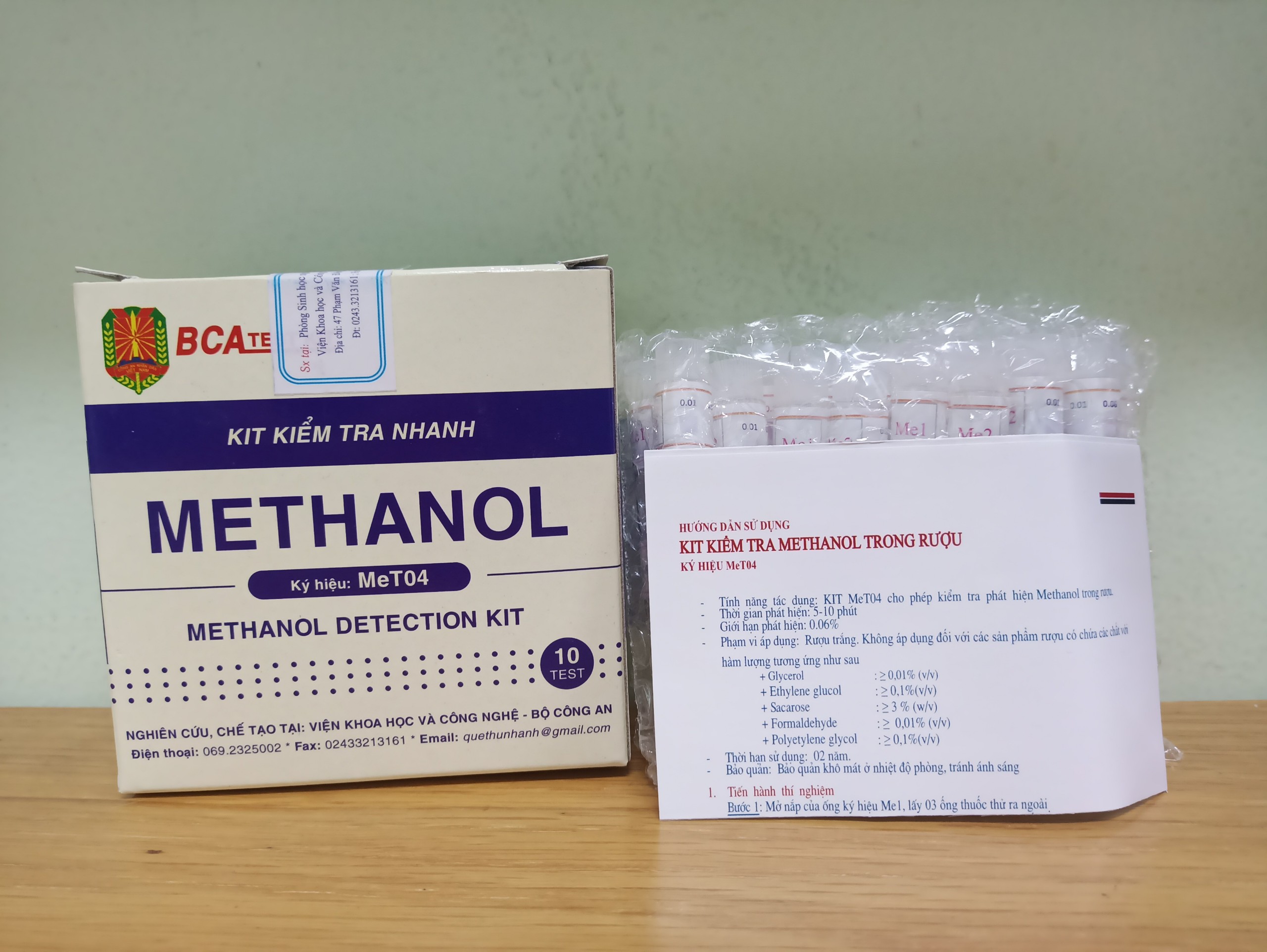 Kit Kiểm Tra Nhanh Methanol