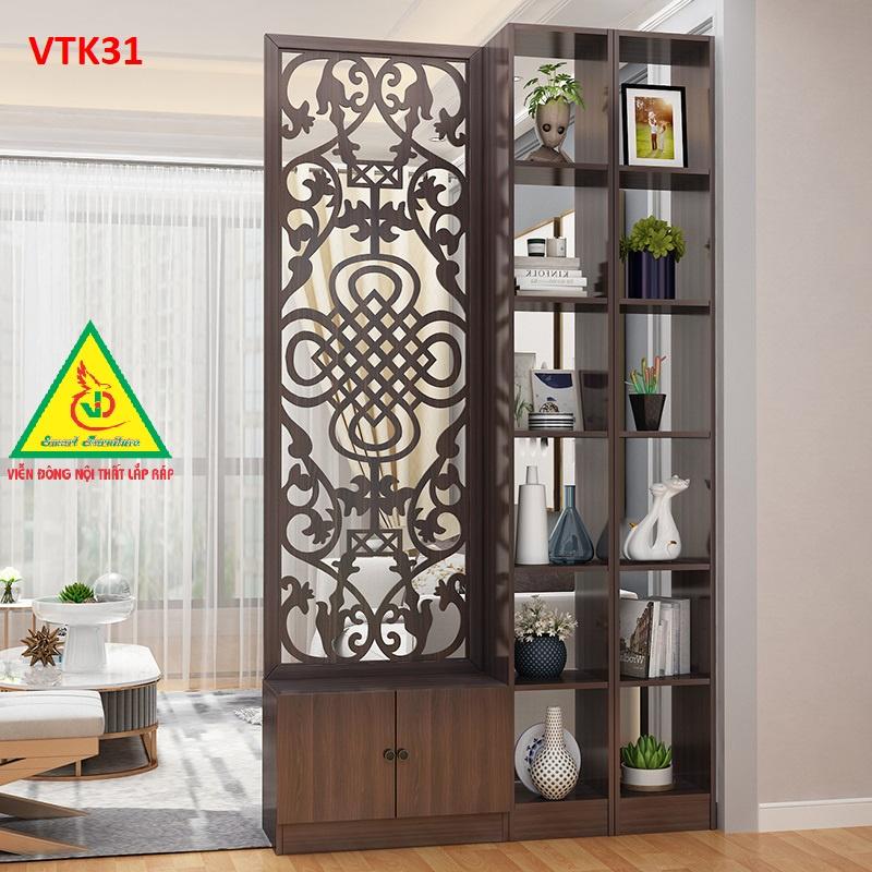 Tủ kệ trang trí kiêm vách ngăn phòng khách , nhà bếp VTK31A - Nội thất lắp ráp Viendong Adv