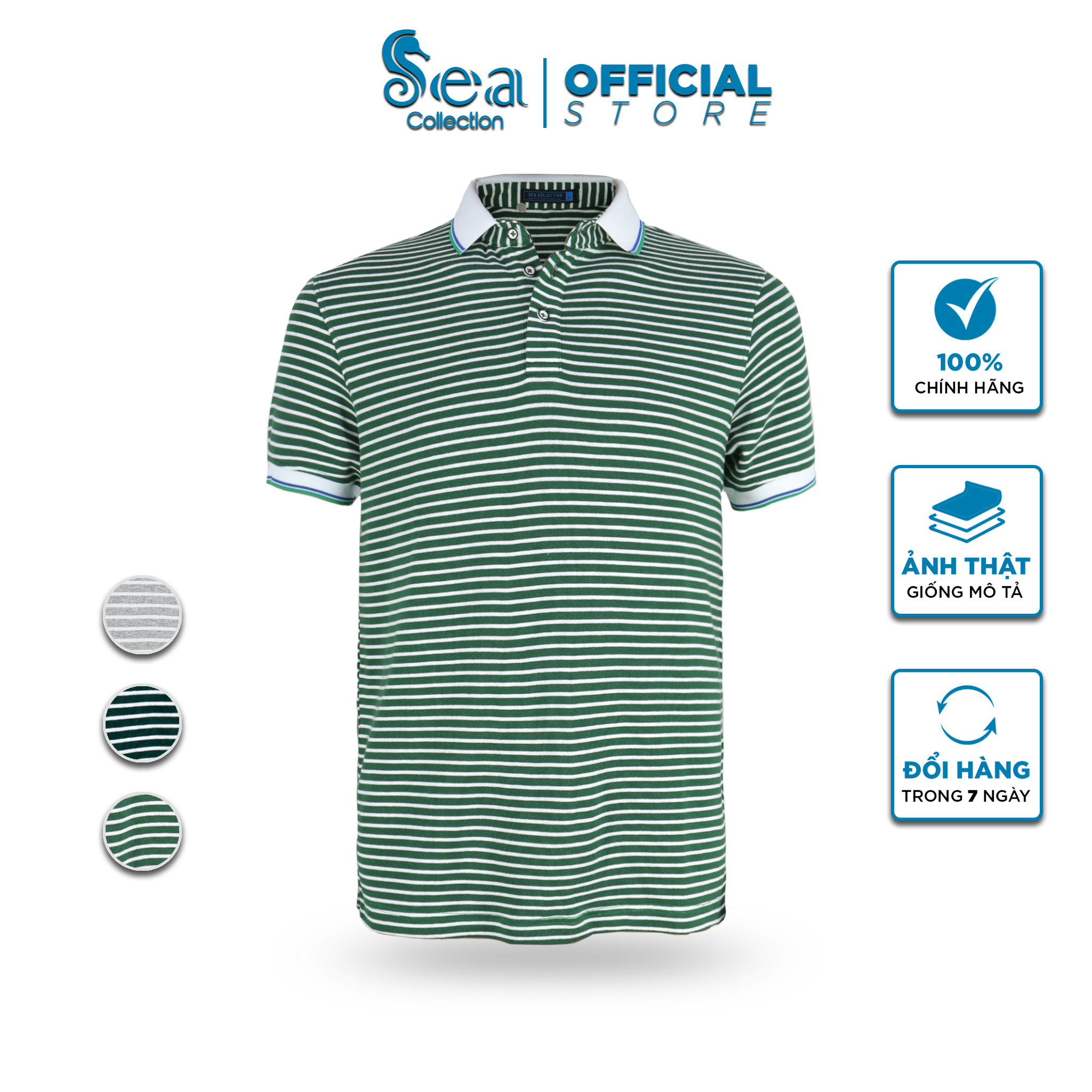 Áo Thun Polo Nam Sea Collection Sọc Ngang 12128