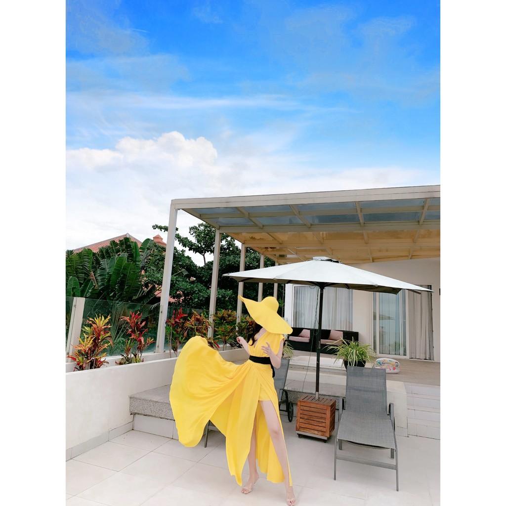 Đầm maxi chéo lưng xẻ tà phôi nhiêu kiểu
