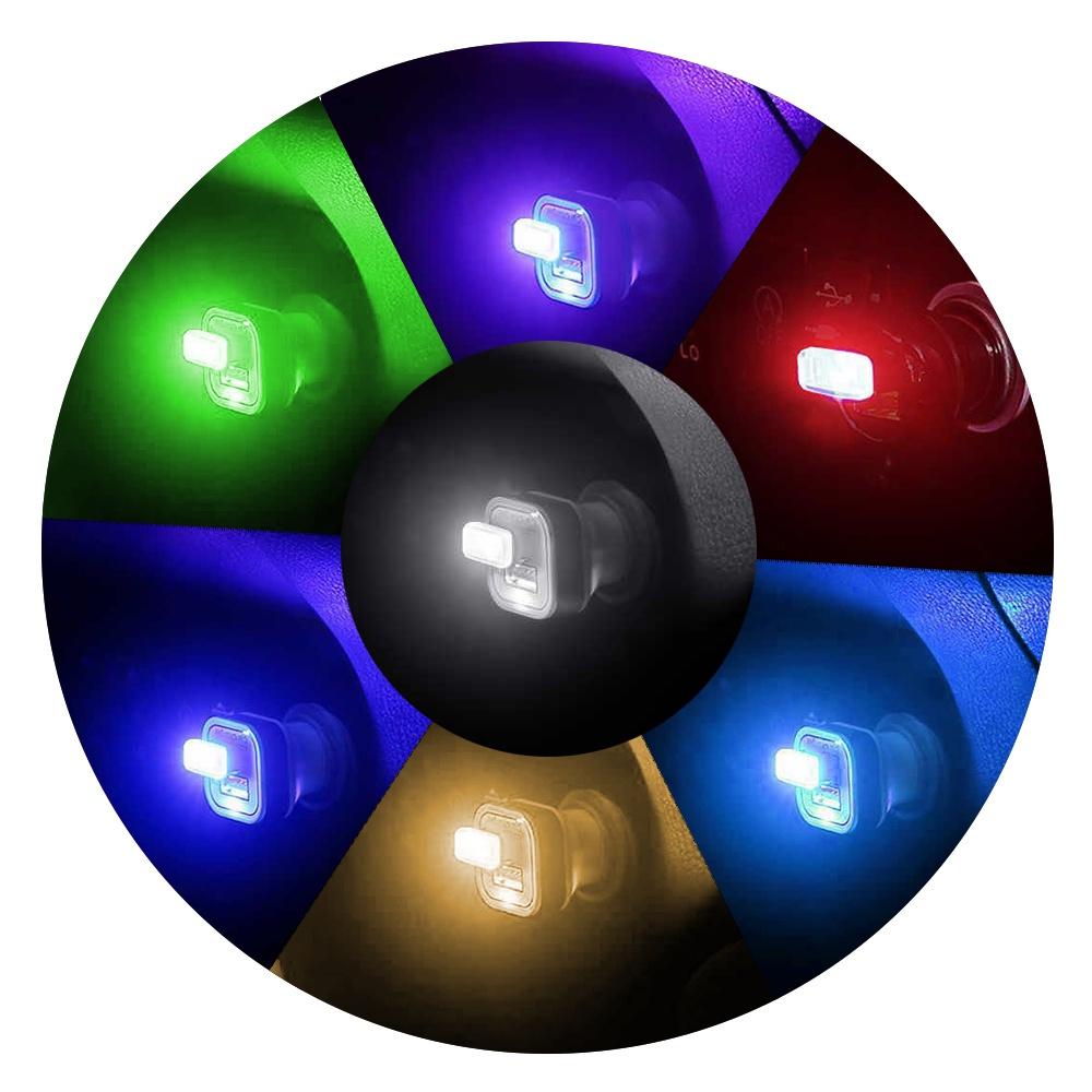 Đèn led mini màu neon trang trí nội thất xe hơi