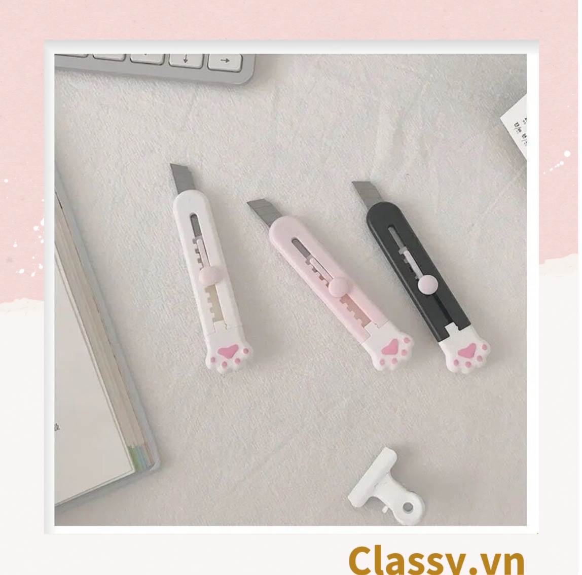 Dao Dọc Giấy Chân Mèo Classy Dễ Thương PK642