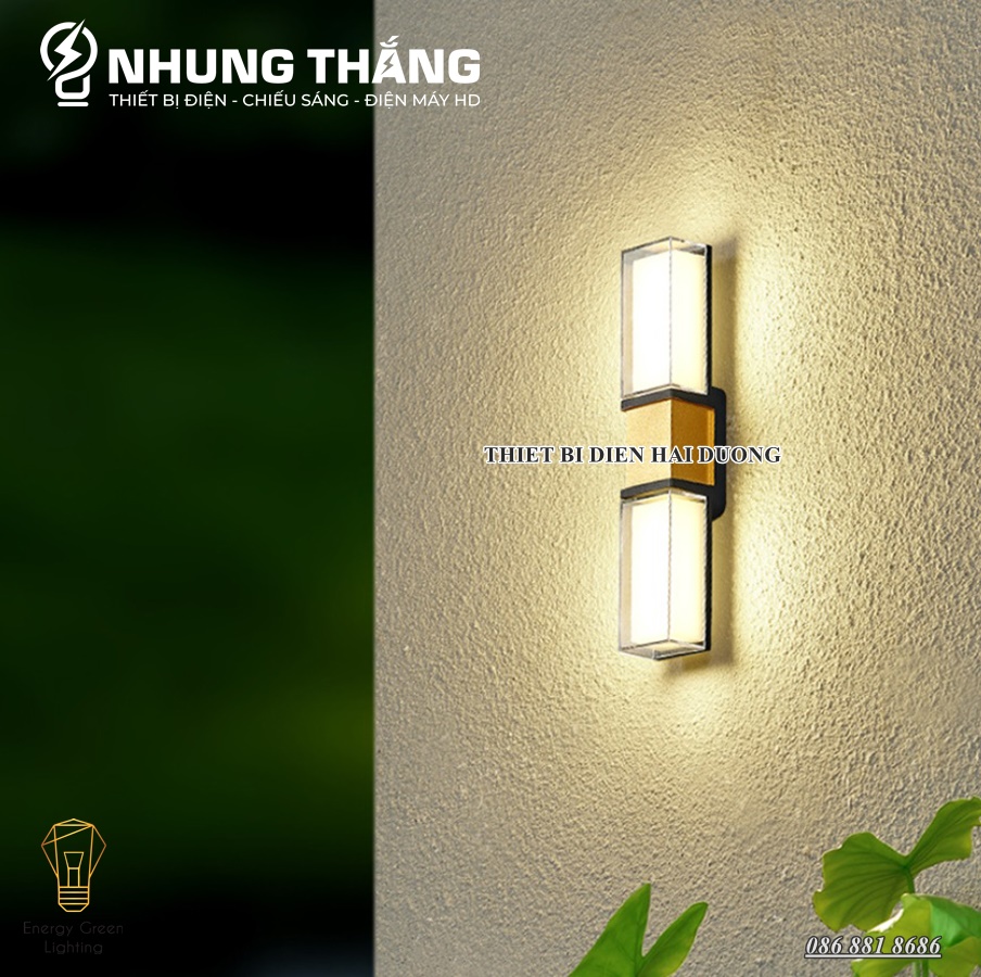 Đèn Hắt Tường Chống Nước DT-3270 - Thân Nhôm - Ánh Sáng Vàng - Chip Led Siêu Sáng