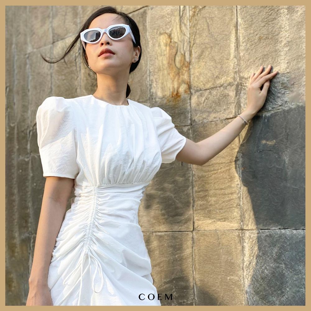 Đầm Dáng Dài Tay Phồng Rút Dây Eo ChấT Liệu Linen CO EM Thiết Kế Cao Cấp Phù Hợp Mọi Lúc Mọi Nơi