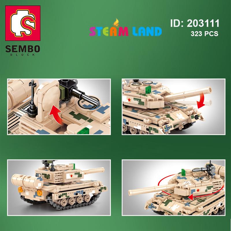 Đồ Chơi Lắp Ráp Xe Tăng Hạng Nhẹ Uy Lực Type 15 - SEMBO 203111