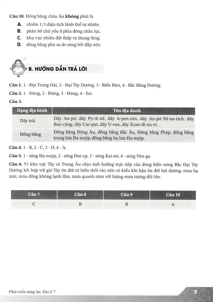 Phát Triển Năng Lực Địa Lí 7 ( Theo Chương Trình GDPT Mới Môn Lịch Sử - Địa Lí Cấp Trung Học Cơ Sở - ND)