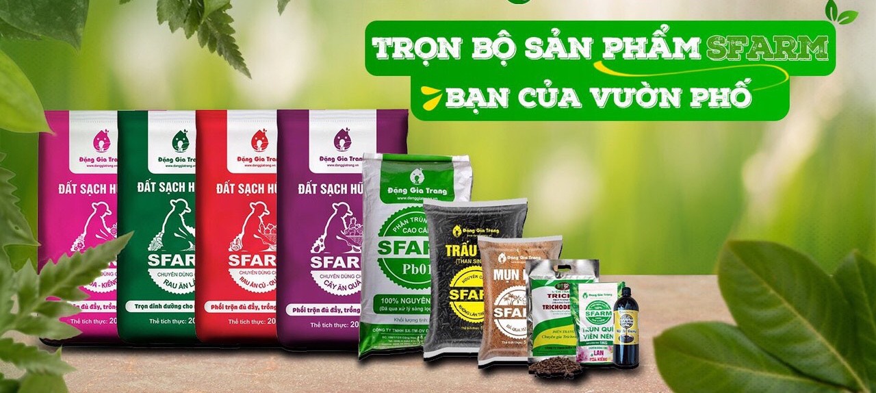 Túi 5dm3 đất sạch hữu cơ Sfarm chuyên dùng cho hoa kiểng