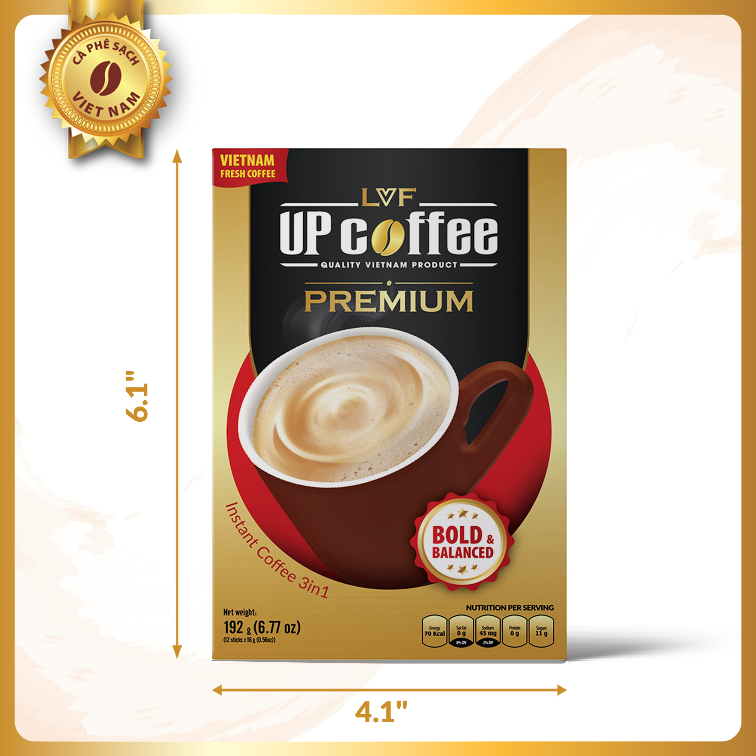 Cà phê hòa tan UP Coffee 3in1 Cao Cấp