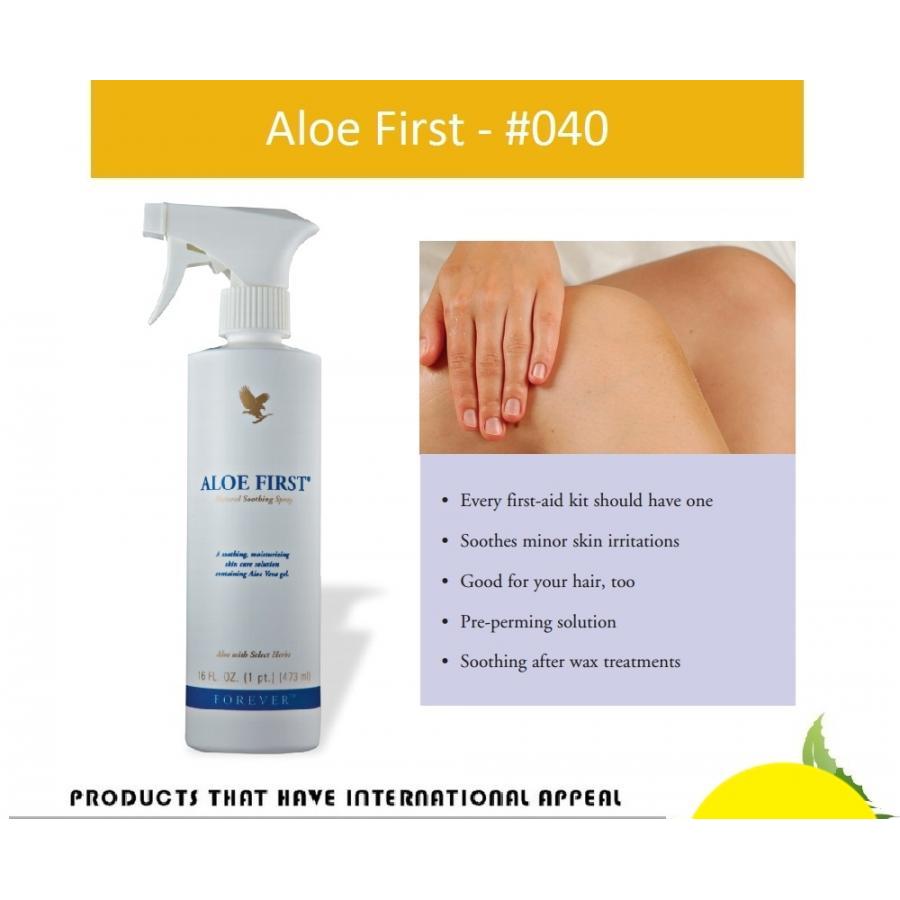 Aloe First (#040)-Nước Phun Làm Dịu Da, Bảo Vệ Da (473ml)