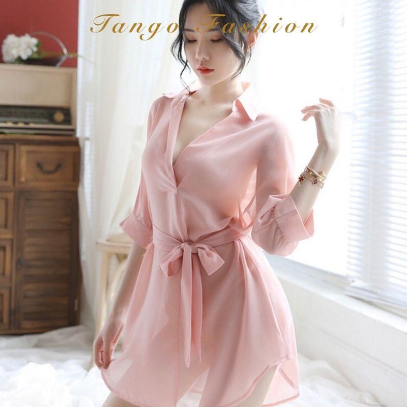 Áo sơ mi ngủ nữ cao cấp - váy ngủ đẹp dài quyến rũ, đồ mặc nhà gợi cảm