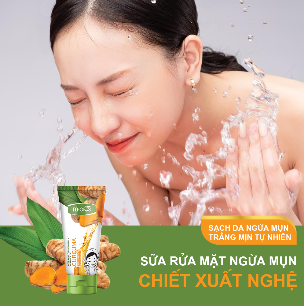 Combo 3 Sữa Rửa Mặt Ngăn Ngừa Mụn Chiết Xuất Nghệ M.pros
